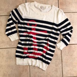 Navy/white stripped lightweight J Crew sweater